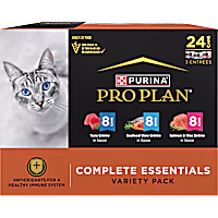 Purina Pro Plan Complete Essentials Seafood Favorites High Protein Wet Cat Food Variety Pack
