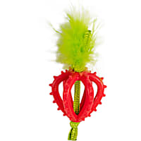 Catstages Pink Dental Strawberry Teether, Soft and Textured, Catnip Oil Coating Cat Chew Toy