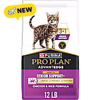 Purina Pro Plan AdvantEDGE Senior Support Plus Adult 7 Plus Chicken and Rice Formula Dry Cat Food