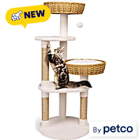 EveryYay Rattan All-in-One 4-Level Cat Tree
