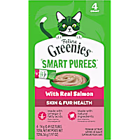 Greenies Smart Purees Feline Skin & Fur Health with Salmon Lickable Cat Treats