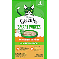 Greenies Smart Purees Feline Healthy Indoor Lickable with Chicken Cat Treats