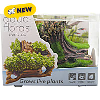 Penn Plax Tide & Treasure Aqua-Floras Living Log Grows LIVE Plants