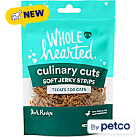 WholeHearted Duck Recipe Soft Jerky Strips Treats for Cats