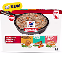 Hill's Science Diet Adult Healthy Cuisine Chicken, Tuna & Salmon Medley Wet Cat Food Variety Pack