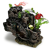 Penn Plax Sunken Gardens Shipwreck Stern Aquarium Decor