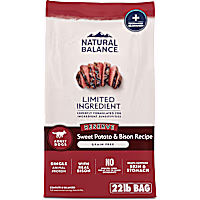 Natural Balance Limited Ingredient Adult Grain-Free Dry Dog Food Reserve Sweet Potato & Bison Recipe