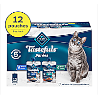 Blue Buffalo BLUE Tastefuls Chicken & Tuna Resealable Twist Cap Adult Cat Natural Purees Variety Pack