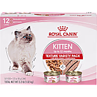 Royal Canin Feline Health Nutrition Kitten Thin Slices in Gravy and Loaf in Sauce Variety Pack Cat Food