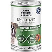 Natural Balance Specialized Nutrition Digestive & Immune Health Lamb & Brown Rice Formula Wet Dog Food