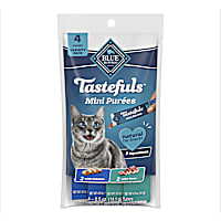 Bl2ue Buffalo Tastefuls Mini Purees Chicken and Tuna Adult Cat Natural Single-Serving Snack Variety Pack