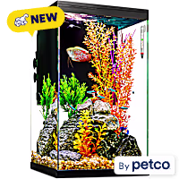 Imagitarium Column Glass Aquarium Kit with Lighting, Filtration & Accessories