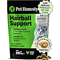 Pet Honesty Hairball Support Crunchy & Creamy Chicken Chews for Cats