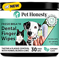 Pet Honesty Fresh Breath Dental Wipes for Dogs and Cats