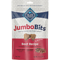 Blue Buffalo Jumbo Bits Soft & Chewy Anytime Treats Mineral Enhanced for Flavor Beef Recipe Natural Dog Treats