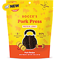 Bocce's Bakery Pork Press Jerky Protein Cuts Dog Treats