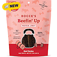 Bocce's Bakery Beefin' Up Jerky Protein Cuts Dog Treats