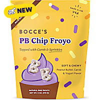 Bocce's Bakery PB Chip Froyo with Carob and Sprinkles, Soft & Chewy Dog Treats