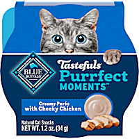 Blue Buffalo Tastefuls Purrfect Moments Creamy Puree Cheeky Chicken Snack for Adult Cats