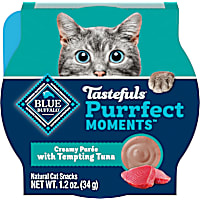 Blue Buffalo Tastefuls Purrfect Moments Creamy Puree Tempting Tuna Snack for Adult Cats
