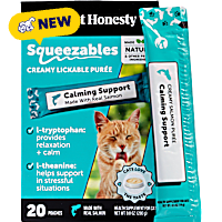Pet Honesty Calming Squeezables Salmon Flavored Creamy Lickable Puree Supplement for Cats