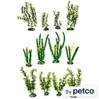 Imagitarium Green Plastic Aquarium Plant Variety Pack
