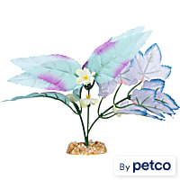 Imagitarium Blue Purple Leaf Mix Silk Aquarium Plant