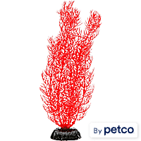 Imagitarium Red Corkscrew Val Midground Plastic Aquarium Plant