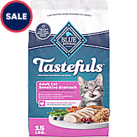 Blue Buffalo BLUE Tastefuls Sensitive Stomach, Chicken & Brown Rice Recipe Natural Dry Food for Adult Cats