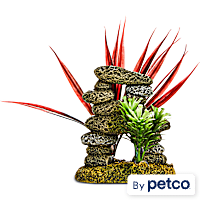 Imagitarium Stacked Stones & Plants Aquarium Ornament