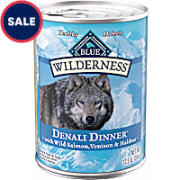 Blue Buffalo Wilderness Wild Salmon, Venison & Halibut High Protein & Grain Free Denali Dinner Wet Dog Food