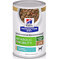 Hill's Prescription Diet Metabolic + Mobility, Weight + Joint Vegetable & Tuna Stew Canned Dog Food