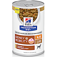 Hill's Prescription Diet k/d Kidney Care + Mobility Chicken & Vegetable Stew Flavor Canned Dog Food