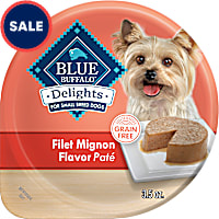 Blue Buffalo Delights Filet Mignon Pate Small Breed Natural Wet Dog Food