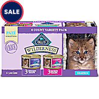 Blue Buffalo Wilderness Chicken & Salmon Wet Kitten Food Variety Pack