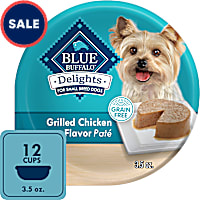 Blue Buffalo Delights Pate Style Grilled Chicken Flavor in Savory Juice Adult Small Breed Wet Dog Food