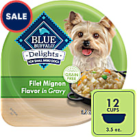 Blue Buffalo Delights Filet Mignon Flavor in Gravy Small Breed Natural Wet Dog Food