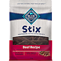 Blue Buffalo Stix Pepperoni-Style Beef Recipe Dog Treats Made with Natural Ingredients