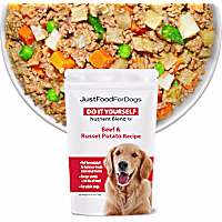 JustFoodForDogs Do-It-Yourself Beef and Russet Potato Dog Food Nutrients