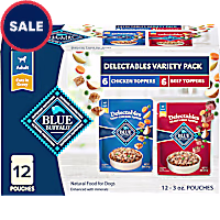 Blue Buffalo Delectables, Chicken & Beef, Natural Wet Dog Food Variety Pack