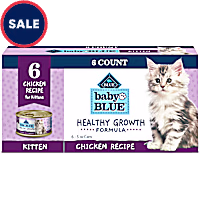 Blue Buffalo Baby Blue Healthy Growth Formula with DHA, Chicken Recipe Natural Kitten Wet Food Multi-Pack