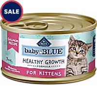 Blue Buffalo Baby BLUE Natural Grain-Free Healthy Growth Formula with DHA, Salmon Pate Wet Food for Kittens