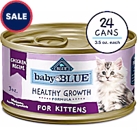 Blue Buffalo Baby Blue Healthy Growth Formula with DHA, Chicken Recipe Natural Kitten Wet Food