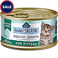 Blue Buffalo Baby BLUE Natural Grain-Free Healthy Growth Formula with DHA, Chicken Pate Wet Food for Kittens