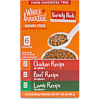 WholeHearted Grain-Free Farm Favorites Trio Gravy Puree Dog Meal Topper Variety Pack
