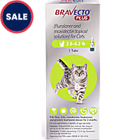 Bravecto Plus Topical Solution for Cats 2.6-6.2 lbs
