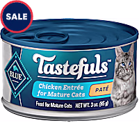 Blue Buffalo Tastefuls Made with Natural Ingredients Chicken Entree Wet Cat Food Pate for Mature Cats