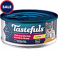 Blue Buffalo Tastefuls Fish and Shrimp Entree in Gravy, Flaked Adult Wet Cat Food