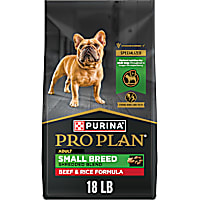 Purina Pro Plan Shredded Blend Beef and Rice Formula with Guaranteed Live Probiotics Small Breed Dry Dog Food