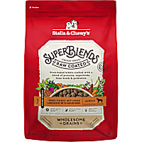 Stella & Chewy's SuperBlends Raw Coated Wholesome Grains Grass-Fed Beef, Beef Liver & Lamb Recipe Dry Dog Food